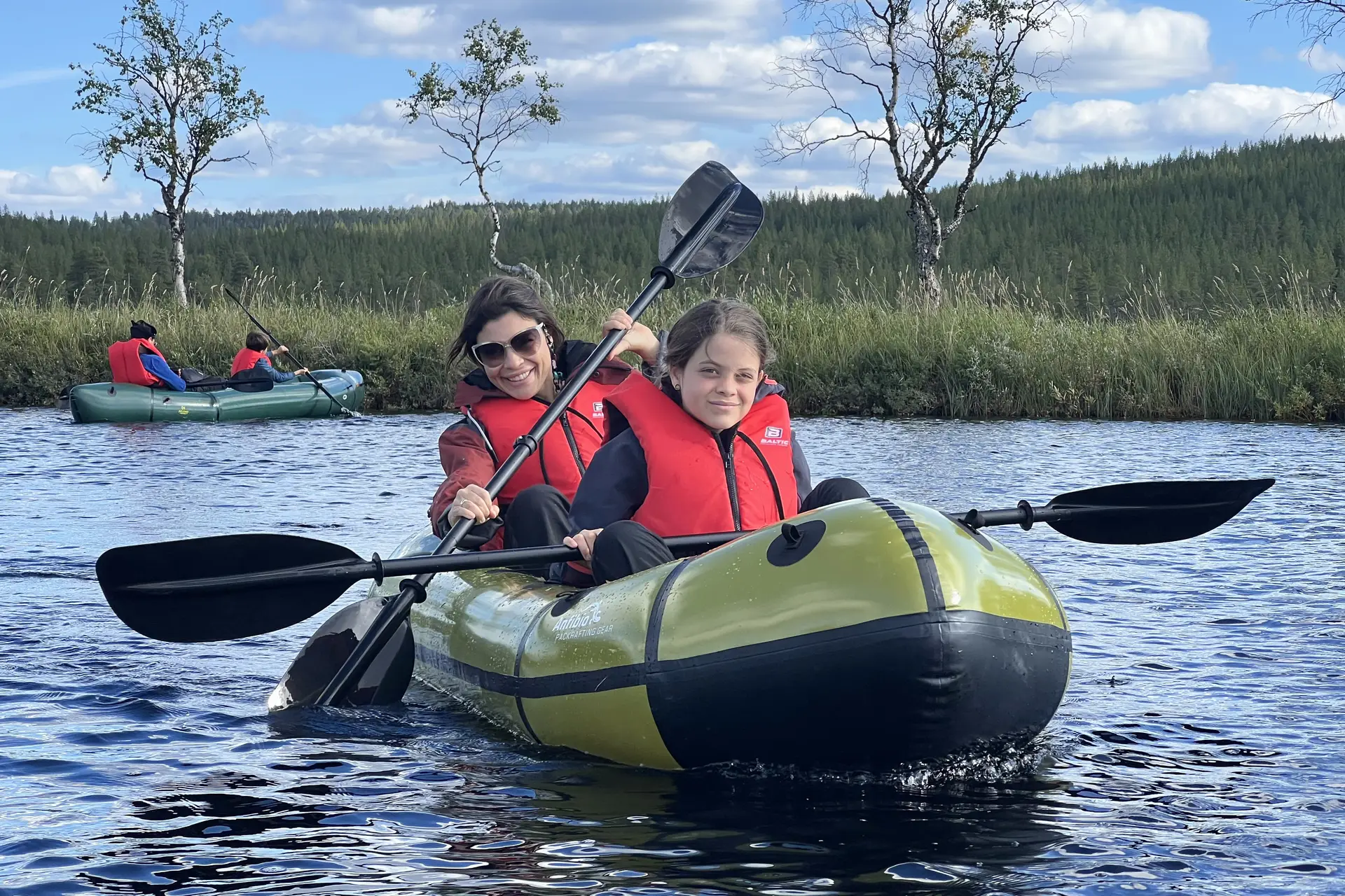 Parent and child bonding on water