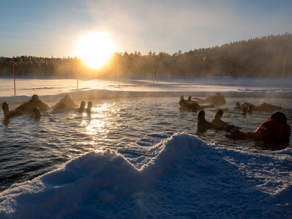 Arctic Ice Floating & Sauna Experience