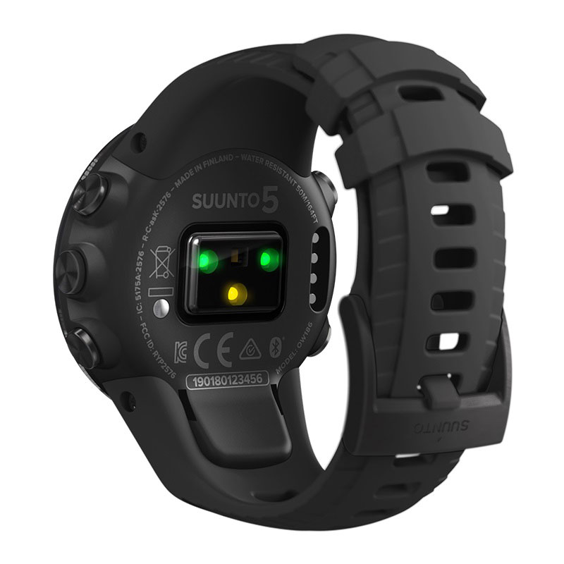 Suunto 5 Sports Watch - All Black (Rear)