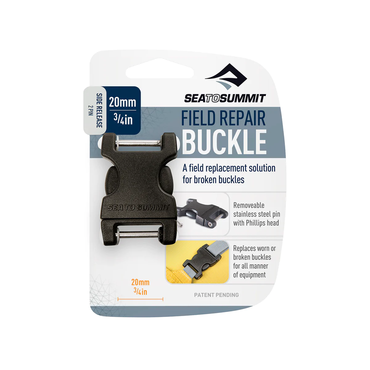 Sea to Summit Side Release Field Repair Buckle with Removable Pin - Xwander