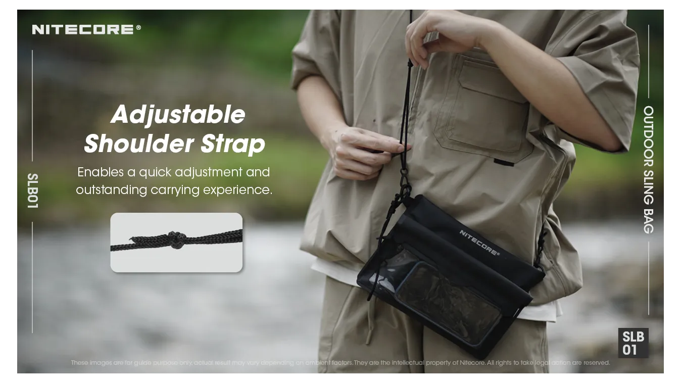 Nitecore SLB01 Outdoor Sling Bag, waterproof shoulder bag
