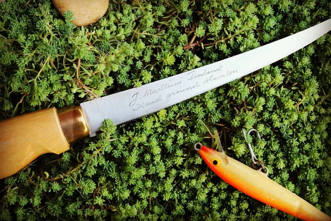 Vintage J. Marttiini Fillet Knife In Scabbard
